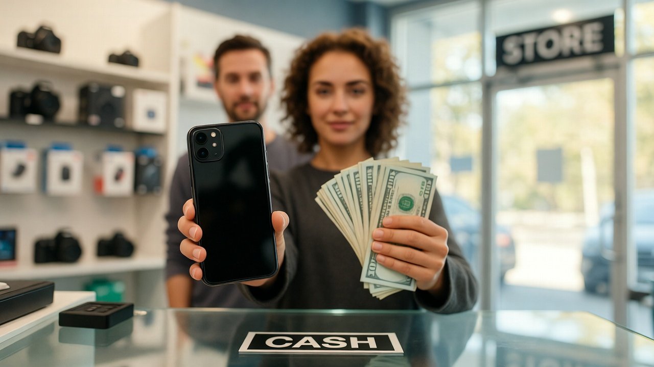 Infographic comparing instant cash vs T-Mobile trade-in credits