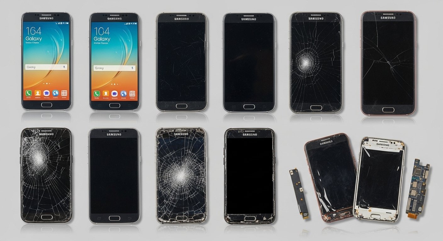 Samsung Galaxy condition grading: flawless to damaged examples