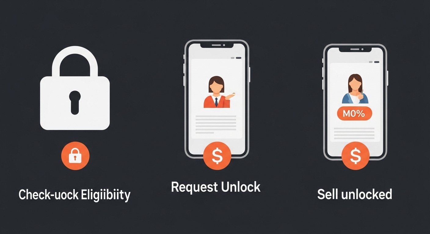 Step-by-step: check unlock eligibility, request unlock, sell unlocked for more