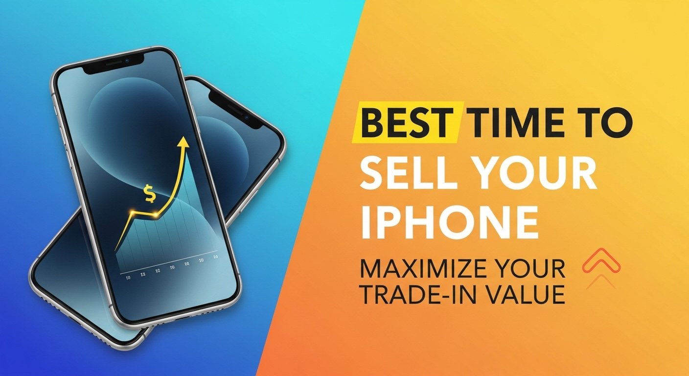 Social media graphic: Best time to sell your iPhone – maximize your trade in value