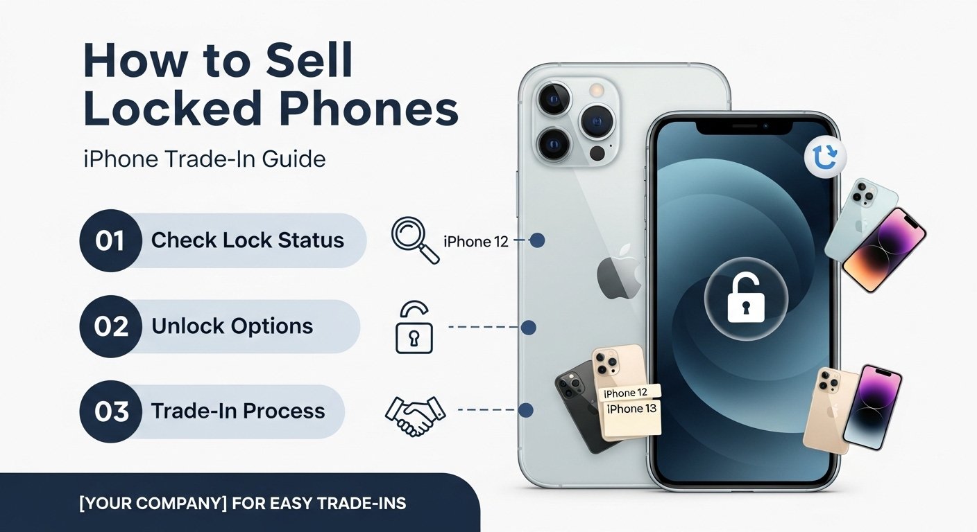 Social media graphic: How to sell locked phones – iPhone trade in guide
