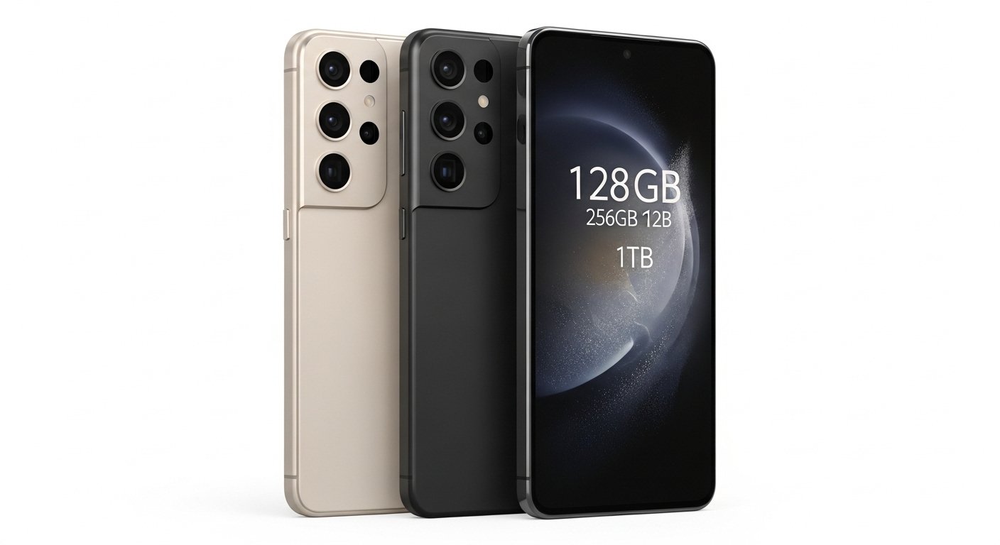 Infographic showing Samsung Galaxy trade-in values by model and storage