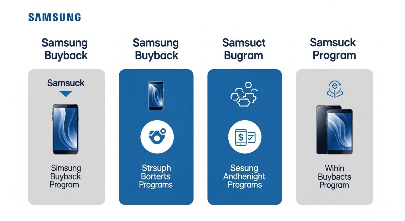 Infographic showing four types of Samsung buyback programs